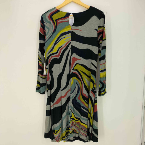 デシグアル Desigual by Christian Lacroix サイケデリック柄 長袖チュニックワンピース レディース import:L
